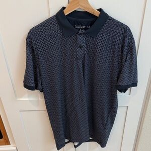 Abercrombie & Fitch Geometric Navy Polo